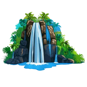 Island Waterfall Paradise Png 62 PNG image