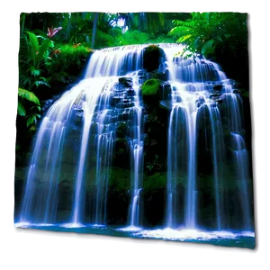 Island Waterfall Paradise Png Qeh PNG image