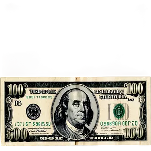 Isolated 100 Dollar Bill Png Ghk PNG image