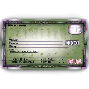 Isolated Bank Check PNG 65