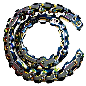 Isolated Bike Chain Segment PNG Oks