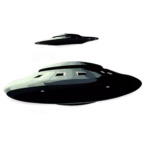 Isolated Flying Saucer Silhouette PNG 06202024
