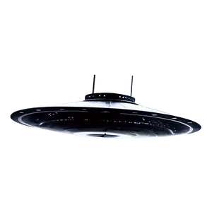 Isolated Flying Saucer Silhouette PNG 06202024