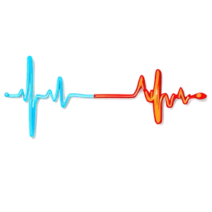 Isolated Heartbeat Line PNG Spx