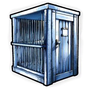 Isolated Prison Cell PNG 4