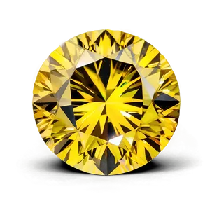 Isolated Yellow Diamond Gemstone PNG 52 PNG