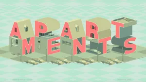 Isometric Apartments Typography PNG image