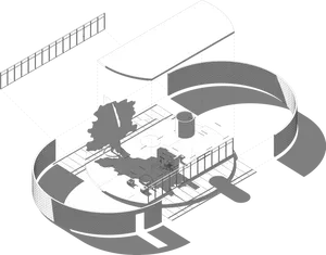 Isometric Architectural Design Sketch