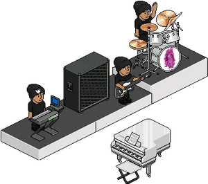 Isometric Band Session PNG image