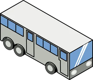 Isometric City Bus Vector