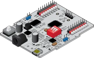 Isometric Electronic Controller Board Illustration PNG image