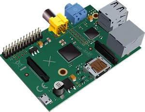 Isometric Electronics Circuit Board PNG image