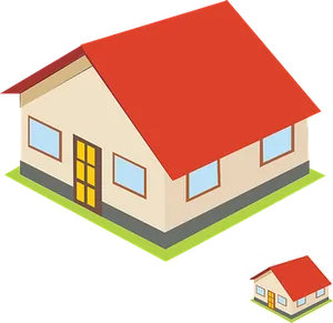 Isometric House Illustration PNG image