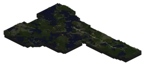 Isometric Minecraft Cave Formation PNG image