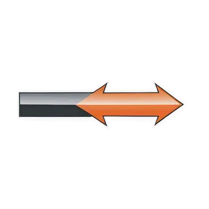 Isometric Orange Arrow PNG Eny