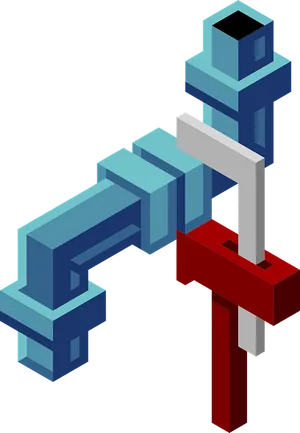 Isometric Plumbing Pipes Illustration PNG image