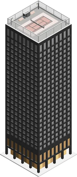 Isometric Skyscraper Illustration PNG image