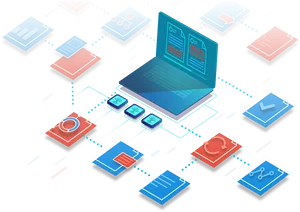 Isometric Technology Integration Illustration PNG image