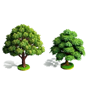 Isometric Tree Elevation PNG 74