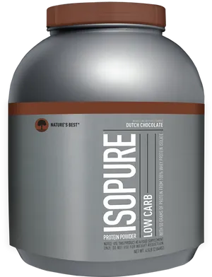 Isopure Low Carb Dutch Chocolate Protein Powder PNG image