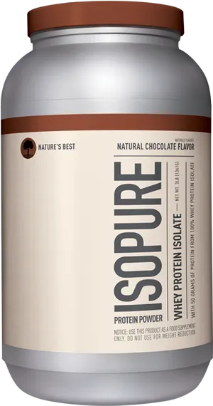 Isopure Protein Powder Chocolate Flavor PNG image