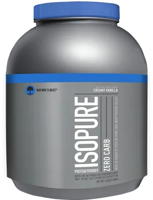 Isopure Protein Powder Container PNG image