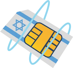Israel Flag S I M Card Illustration PNG image