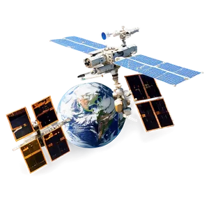 Iss Satellite Orbiting Earth Png Twa69 PNG image