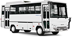 Isuzu Oasis Mini Bus White Side View PNG image