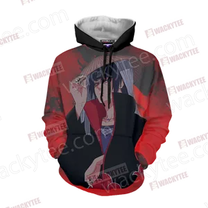 Itachi Uchiha Anime Hoodie Design PNG image