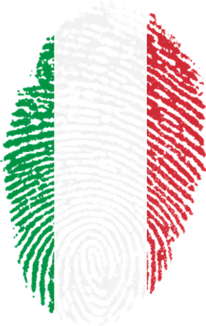 Italian Fingerprint Flag Art PNG