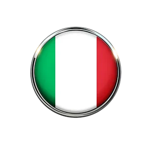 Italian Flag Button Graphic PNG image
