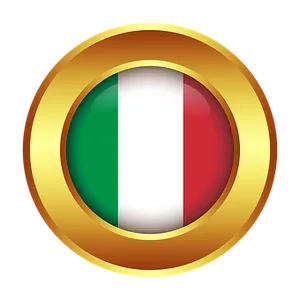 Italian_ Flag_ Golden_ Circle PNG