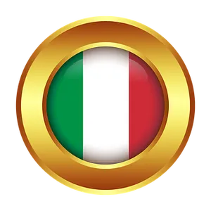 Italian_ Flag_ In_ Golden_ Circle PNG image