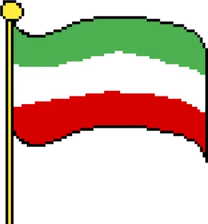 Italian Flag Pixel Art PNG image