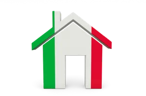 Italian Flag Styled Home Icon PNG image
