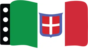 Italian Flagwith Coatof Arms PNG image