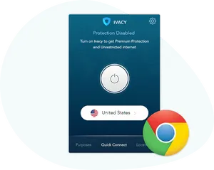 Ivacy V P N Chrome Extension Interface PNG image