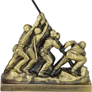 Iwo_ Jima_ Flag_ Raising_ Sculpture PNG image