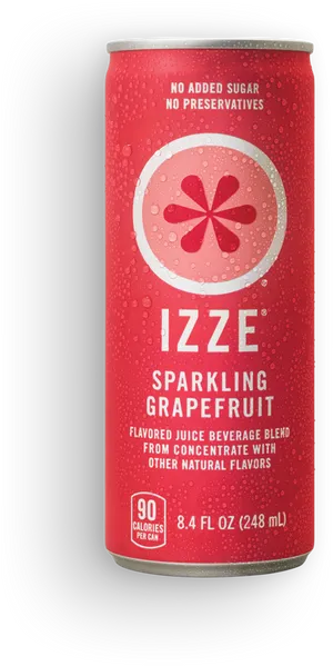 Izze Sparkling Grapefruit Can PNG image