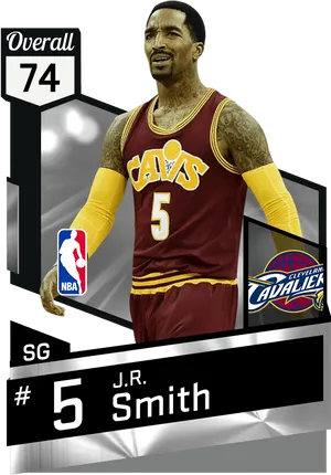 J R Smith Cavaliers Card74 Overall