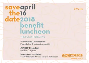 J W F N Y2018 Benefit Luncheon Invitation PNG image
