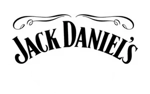Jack Daniels Logo Blackand White PNG image