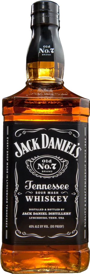 Jack Daniels Whiskey Bottle PNG image