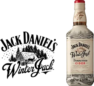 Jack Daniels Winter Jack Logoand Bottle PNG image
