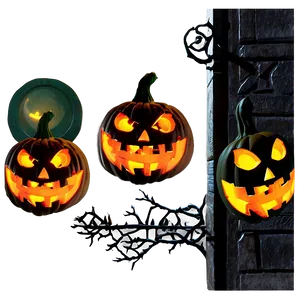 Jack O Lantern In Graveyard PNG 05252024