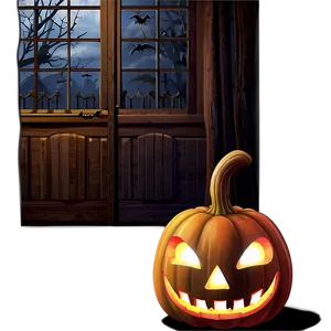 Jack O Lantern In Haunted House PNG Nbx