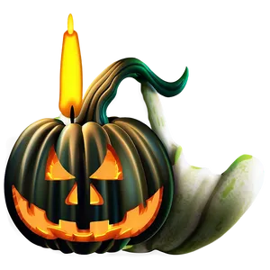 Jack O Lantern With Candle PNG 61