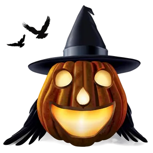 Jack O Lantern With Crow PNG Men