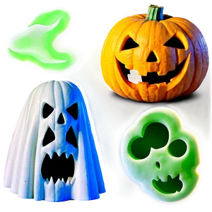 Jack O Lantern With Ghost PNG Ckt37